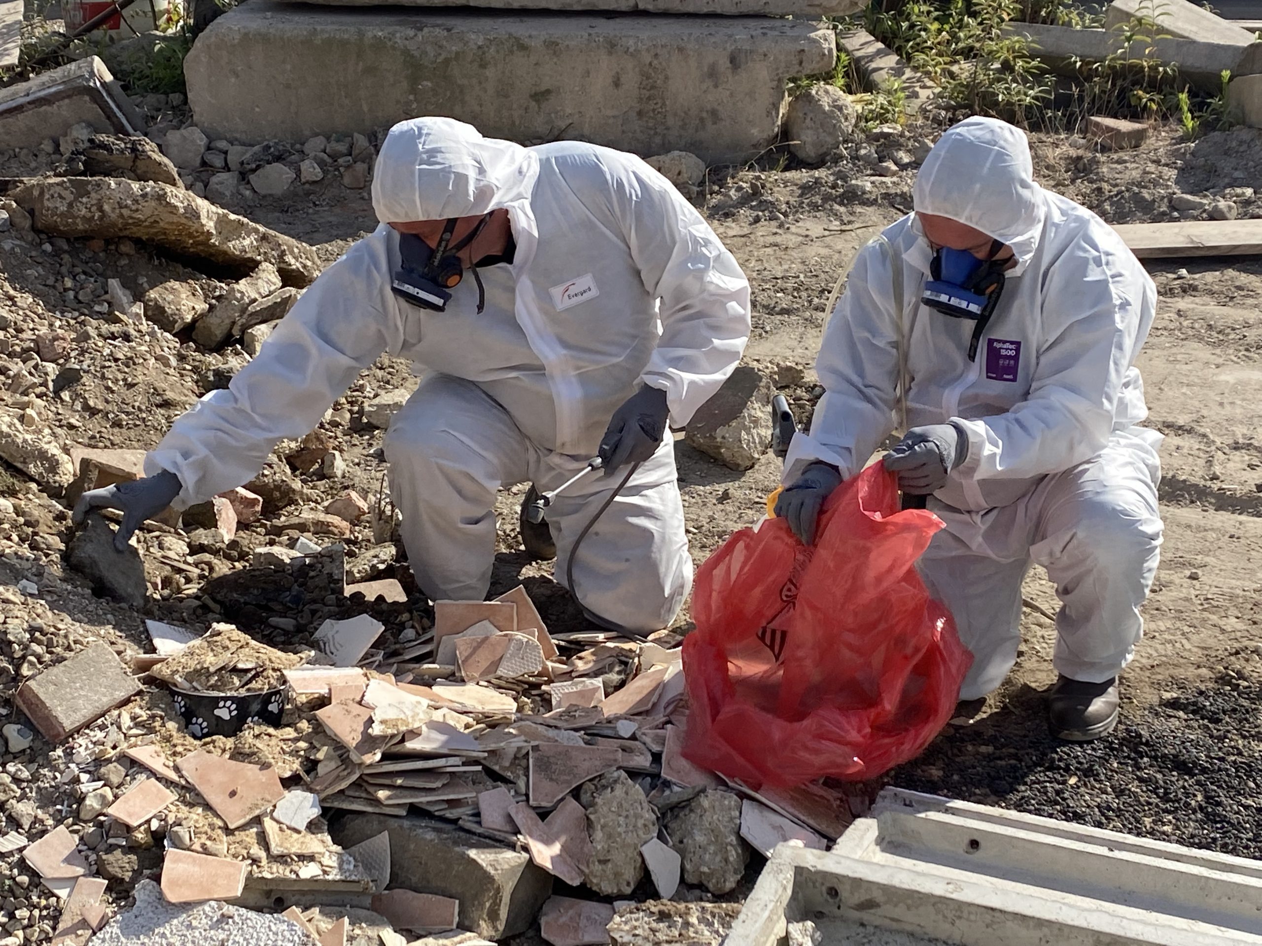 Handling asbestos